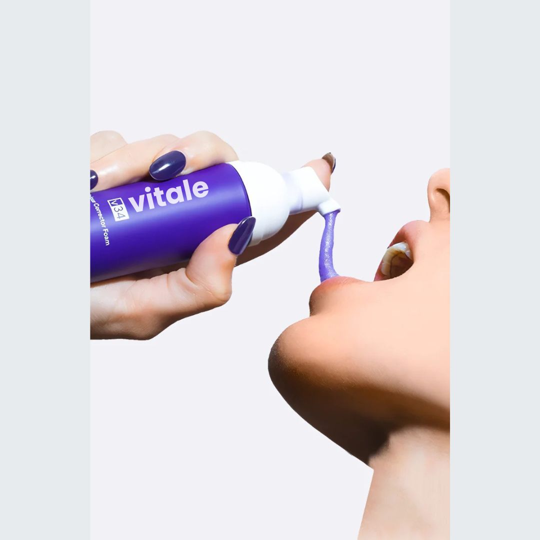 V34 Purple Foam – ¡Ilumina tu sonrisa al instante!