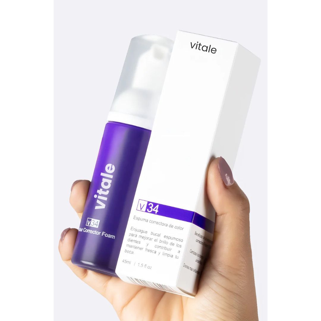 V34 Purple Foam – ¡Ilumina tu sonrisa al instante!